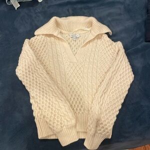& other stories crème knit sweater